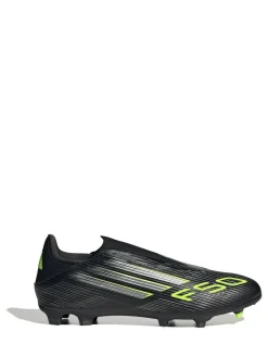 adidas Black/Grey Adult F50 League Laceless Firm/Multi Ground Boots^ Soccer Cleats