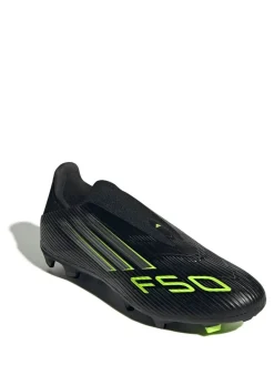adidas Black/Grey Adult F50 League Laceless Firm/Multi Ground Boots^ Soccer Cleats