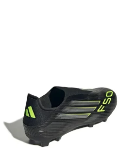 adidas Black/Grey Adult F50 League Laceless Firm/Multi Ground Boots^ Soccer Cleats