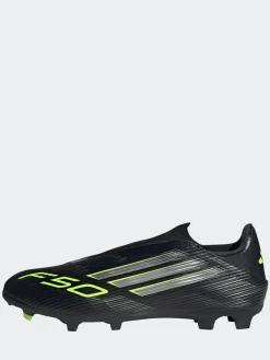 adidas Black/Grey Adult F50 League Laceless Firm/Multi Ground Boots^ Soccer Cleats