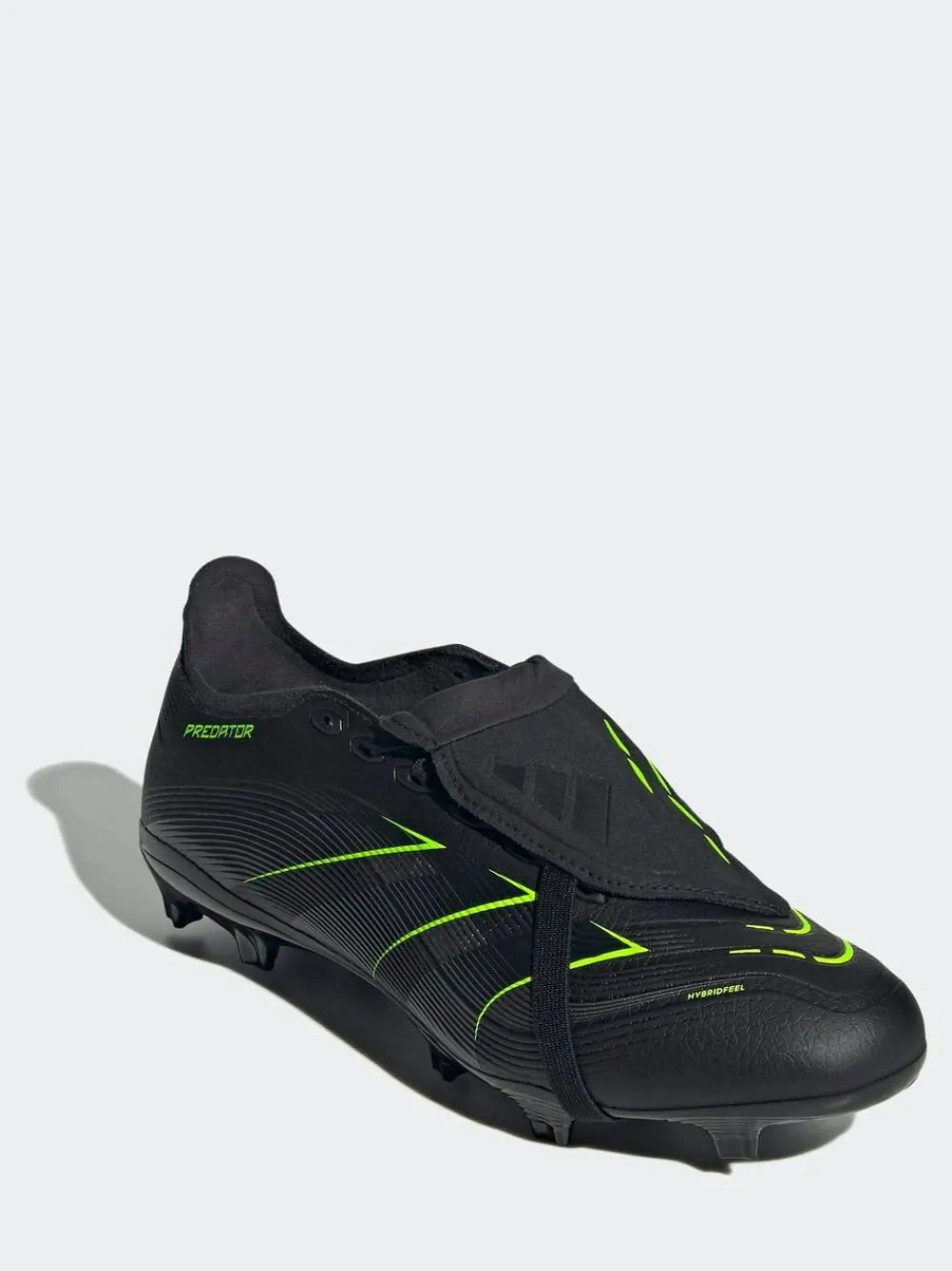 New adidas Black/Grey Adult Predator League Fold-Over Tongue Firm/Multi Ground Boots