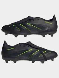 New adidas Black/Grey Adult Predator League Fold-Over Tongue Firm/Multi Ground Boots