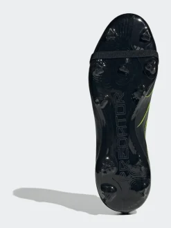 New adidas Black/Grey Adult Predator League Fold-Over Tongue Firm/Multi Ground Boots