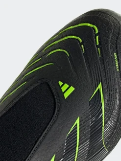 adidas Black/Grey Adult Predator League Laceless Firm/Multi Ground Boots^ Soccer Cleats