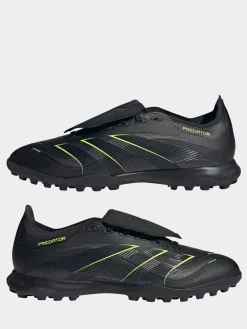 adidas Black/Grey Adult Predator League Fold-Over Tongue Turf Boots^ Soccer Cleats