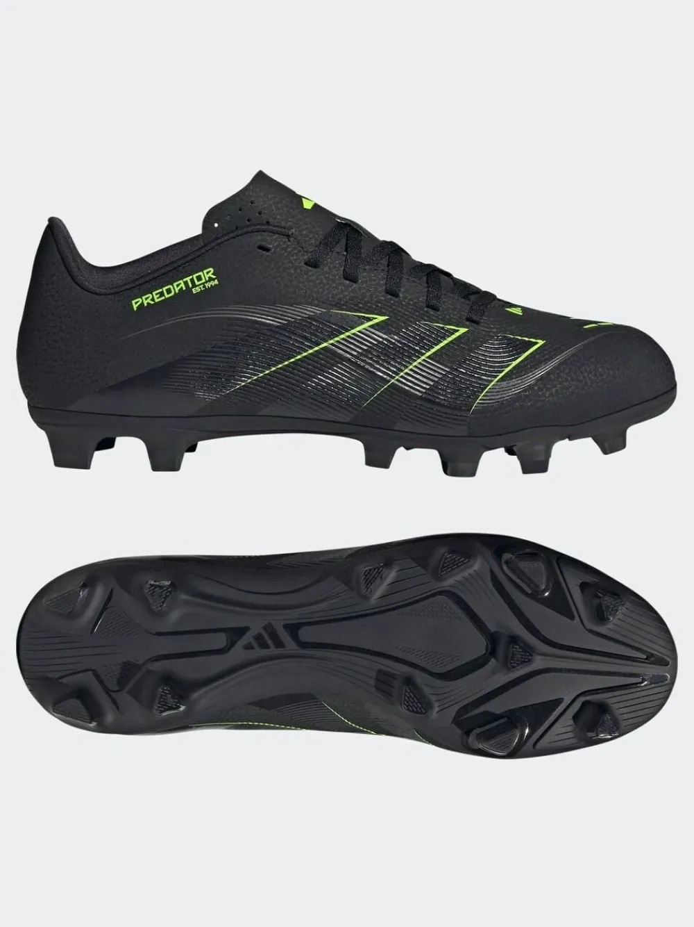Discount adidas Black/Grey Adult Predator Club Firm Ground Boots