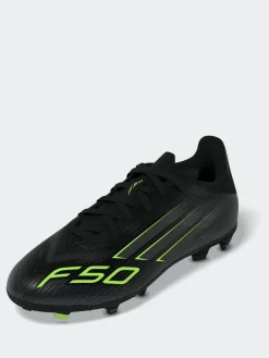 adidas Black/Grey Kids F50 League Firm/Multi Ground Boots^ Soccer Cleats