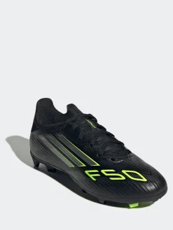 adidas Black/Grey Kids F50 League Firm/Multi Ground Boots^ Soccer Cleats