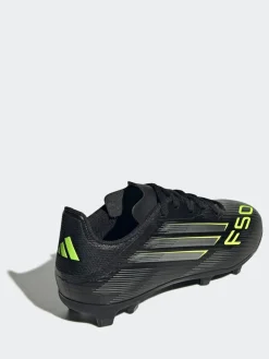 adidas Black/Grey Kids F50 League Firm/Multi Ground Boots^ Soccer Cleats