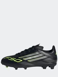 adidas Black/Grey Kids F50 League Firm/Multi Ground Boots^ Soccer Cleats