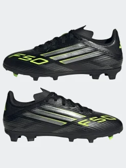 adidas Black/Grey Kids F50 League Firm/Multi Ground Boots^ Soccer Cleats