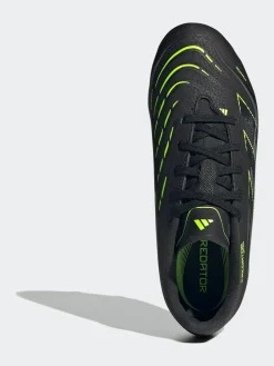 adidas Black/Grey Kids Predator League Firm/Multi Ground Boots^ Soccer Cleats