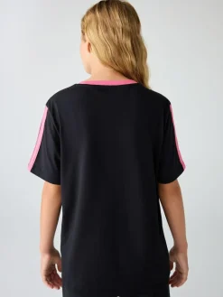 Clearance adidas Black/Pink Essentials Kids T-Shirt