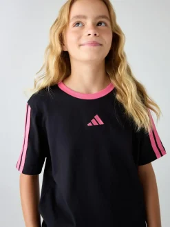 Clearance adidas Black/Pink Essentials Kids T-Shirt