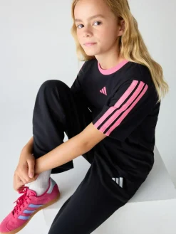 Clearance adidas Black/Pink Essentials Kids T-Shirt