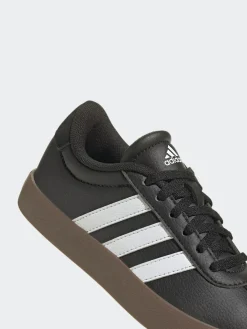 Clearance adidas VL Court 3.0 Kids Trainers Black/Tan
