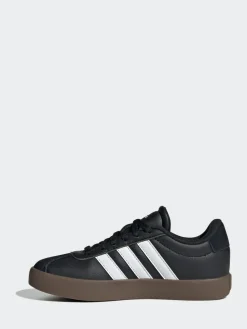 Clearance adidas VL Court 3.0 Kids Trainers Black/Tan