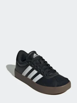 Clearance adidas VL Court 3.0 Kids Trainers Black/Tan