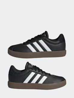 Clearance adidas VL Court 3.0 Kids Trainers Black/Tan
