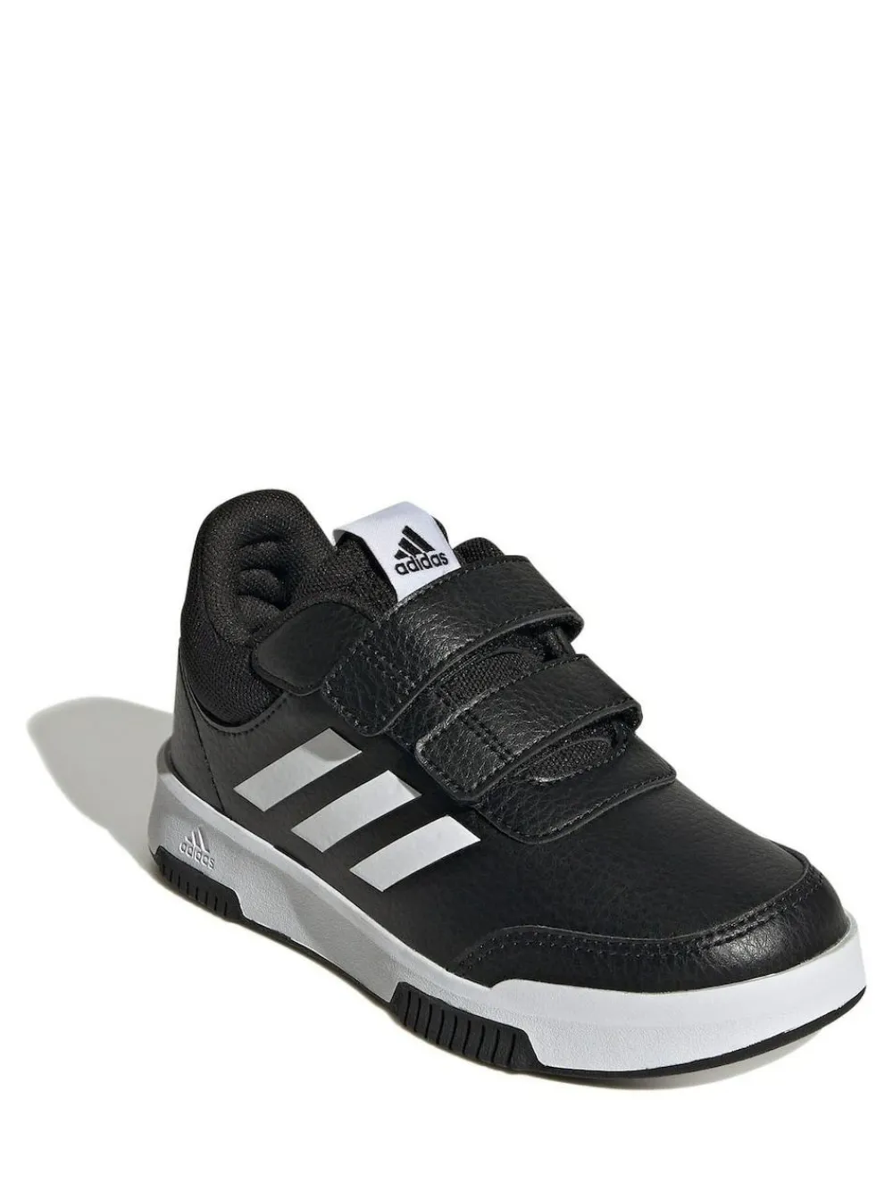 adidas Black/White Hook and Loop Tensaur Kids Trainers^BOY Sneakers|Sneakers