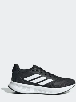 Outlet adidas Black/White Runfalcon 5 Lace Running Junior Trainers