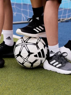 Outlet adidas Black/White Runfalcon 5 Lace Running Junior Trainers