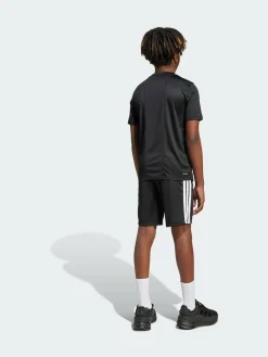 Sale adidas Train Essentials 3-Stripes Kids T-Shirt & Shorts Set Black/White