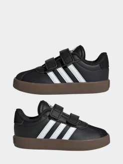 Discount adidas Black/White VL Court 3.0 Hook and Loop Infant Trainers
