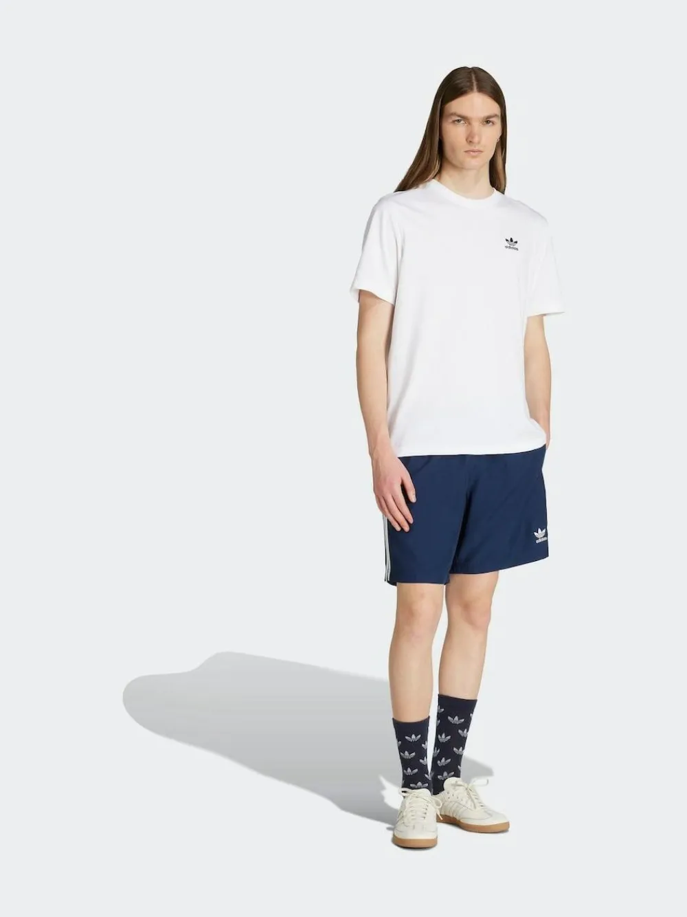 Online adidas Adicolor 3-Stripes 8-Inch Swim Shorts Blue