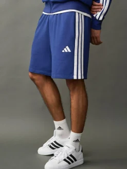 adidas Blue Essential 3-Stripes French Terry Shorts^ Shorts