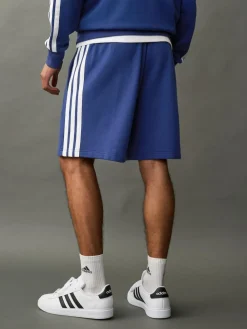 adidas Blue Essential 3-Stripes French Terry Shorts^ Shorts