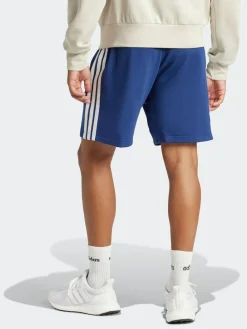 adidas Blue Essential 3-Stripes French Terry Shorts^ Shorts