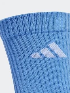 Online adidas Blue Logo Crew Socks 6 Pack