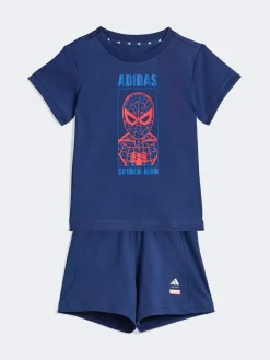 adidas Marvel Spider-Man Top and Shorts Infant Set^ Shorts