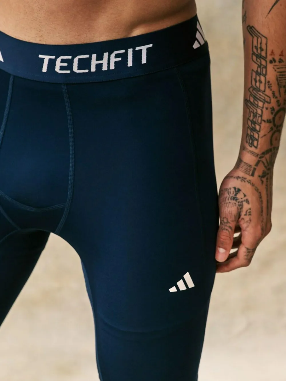 Sale adidas TECHFIT Compression Training Short Tights Blue