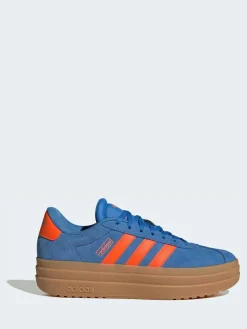 New adidas Blue/Orange VL Court Bold Trainers