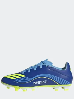 Clearance adidas Blue/Yellow Adult F50 Messi Club Firm Ground Boots
