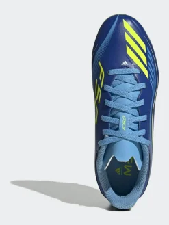 adidas Blue/Yellow Kids F50 Messi League Firm/Multi Ground Boots^ Soccer Cleats