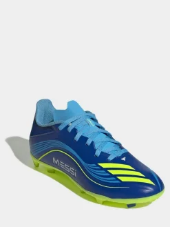 adidas Blue/Yellow Kids F50 Messi League Firm/Multi Ground Boots^ Soccer Cleats