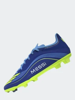 adidas Blue/Yellow Kids F50 Messi League Firm/Multi Ground Boots^ Soccer Cleats