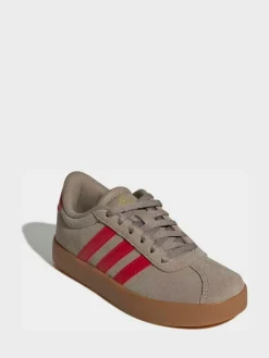 adidas Brown/Red VL Court 3.0 Trainers^ Sneakers