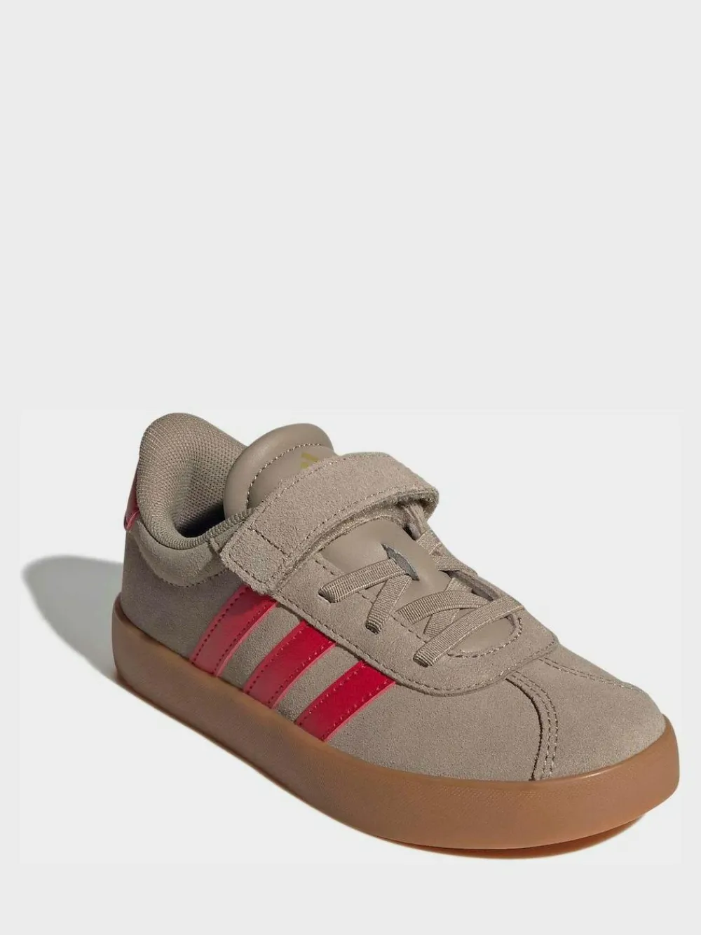 Online adidas Brown/Red VL Court 3.0 Hook and Loop Kids Trainers