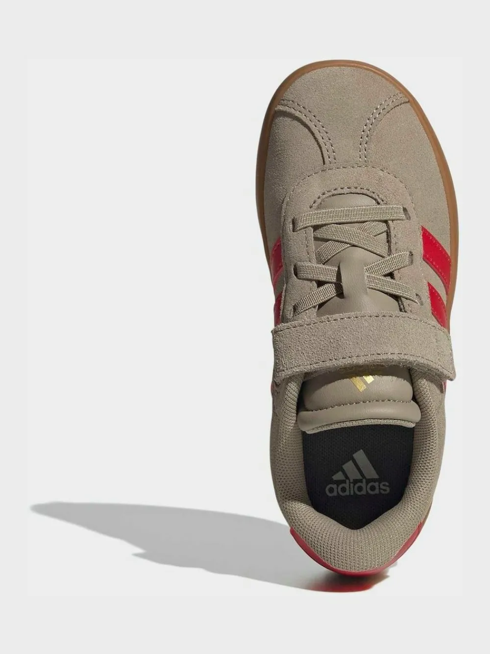 Online adidas Brown/Red VL Court 3.0 Hook and Loop Kids Trainers