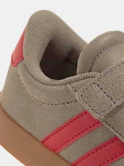 Online adidas Brown/Red VL Court 3.0 Hook and Loop Kids Trainers