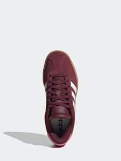 adidas Burgundy Red VL Court Bold Lace Junior Trainers^ Sneakers