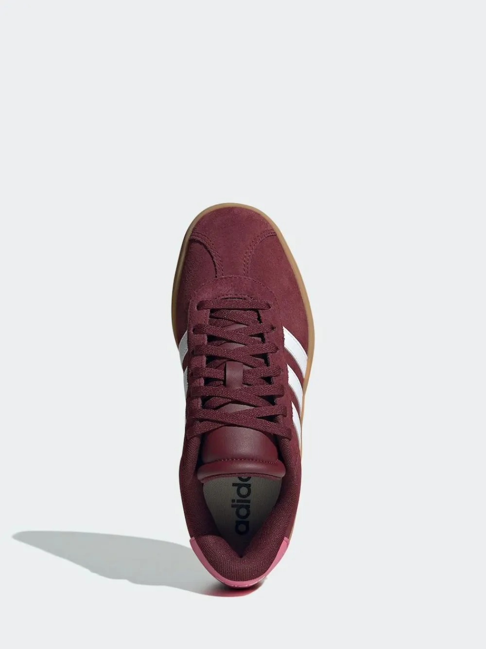 adidas Burgundy Red VL Court Bold Lace Junior Trainers^ Sneakers