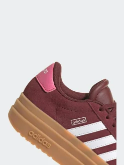 adidas Burgundy Red VL Court Bold Lace Junior Trainers^ Sneakers