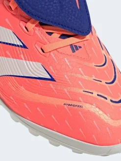 adidas Coral/White Adult Predator League Fold-Over Tongue Turf Boots^ Soccer Cleats