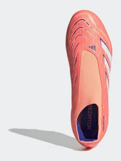 adidas Coral/White Adult Predator League Laceless Firm/Multi Ground Boots^ Soccer Cleats