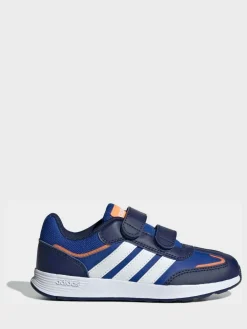 adidas Dark Blue Tensaur Switch Hook and Loop Kids Trainers^BOY Sneakers